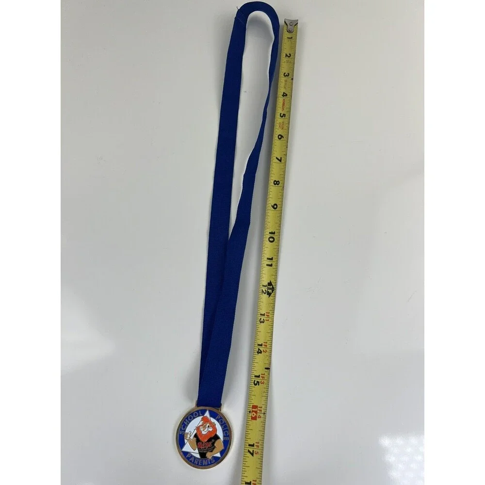 DARE Drug Abuse Medal Resistance Education Metal School Police Parents Lanyard